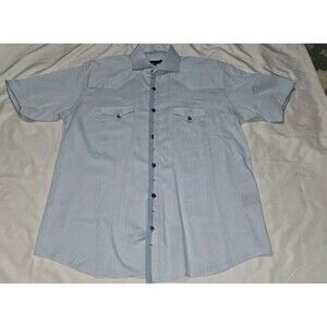 Bogosse Mens Light Blue Short Sleeve Button Shirt Size 5 See Photos Button Up